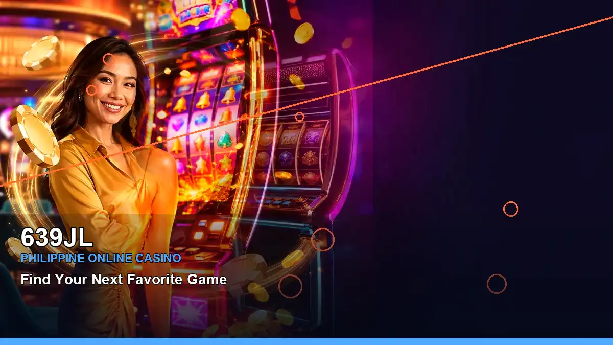 639JL reels casino bonus games featuring an adult Filipina casino host in a left-side composition