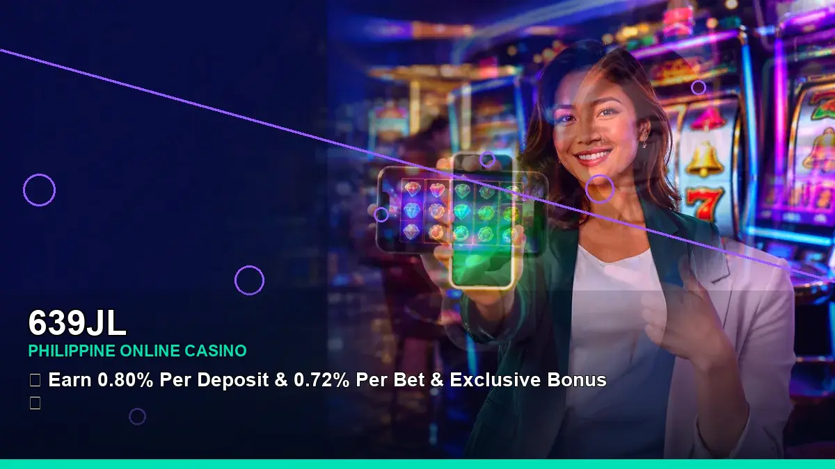 639JL fantasy online slot games with an adult Filipina casino host in a right-side composition